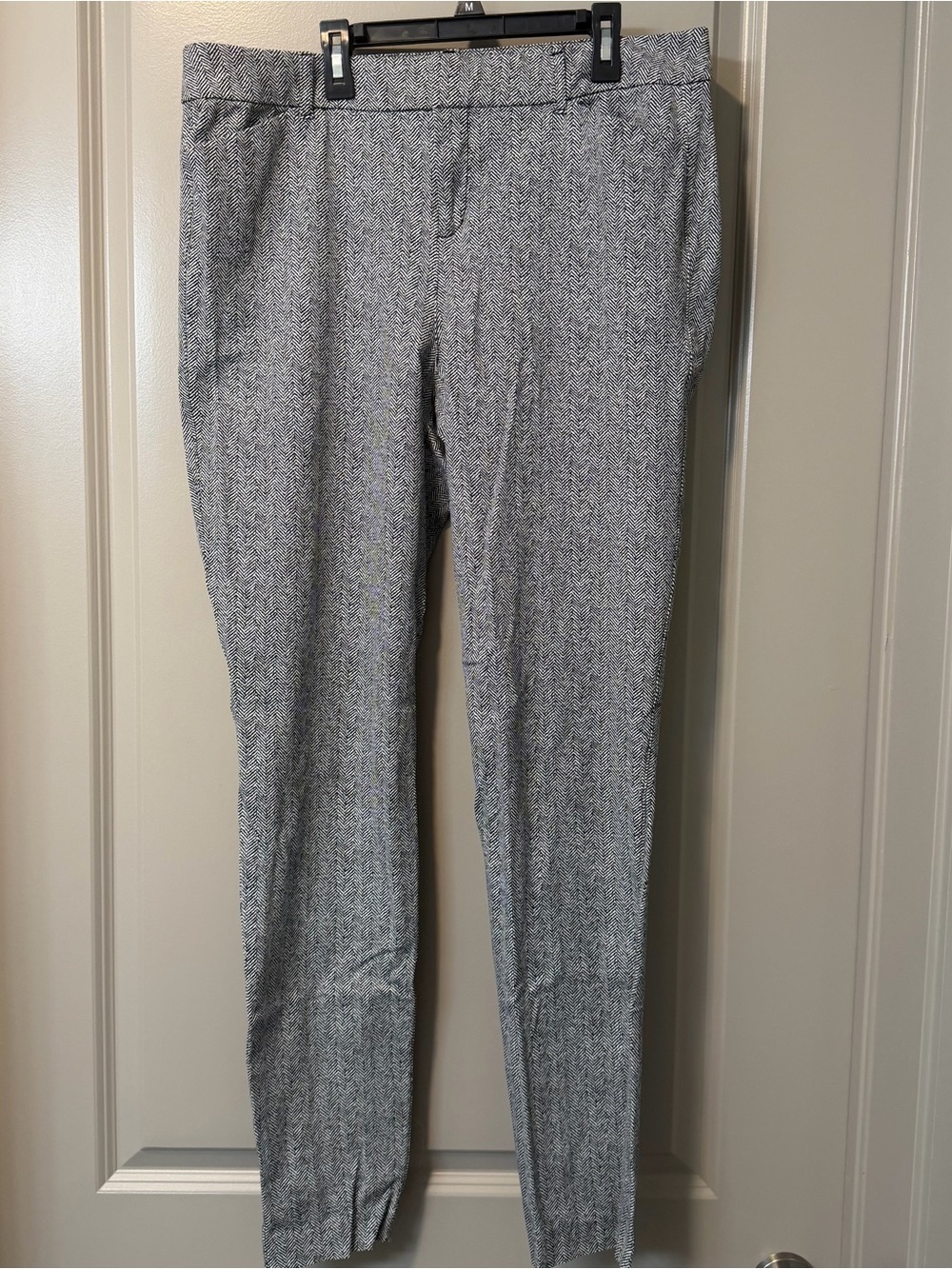Women's Old Navy Gray Patterned Pixie Work Pants Size 14 Tall